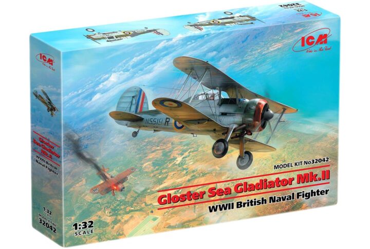 Збірна модель ICM - Gloster Sea Gladiator Mk.II , Британський морський винищувач II СВ (32042)