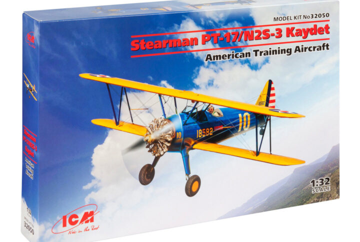 Збірна модель ICM - Stearman PT-17/N2S-3 Kaydet , Американський учбовий літак (32050)