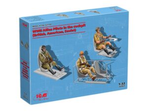 Збірна модель ICM - Пілоти союзників IIСВ в кабінах (британський, американський, радянський) (32112)