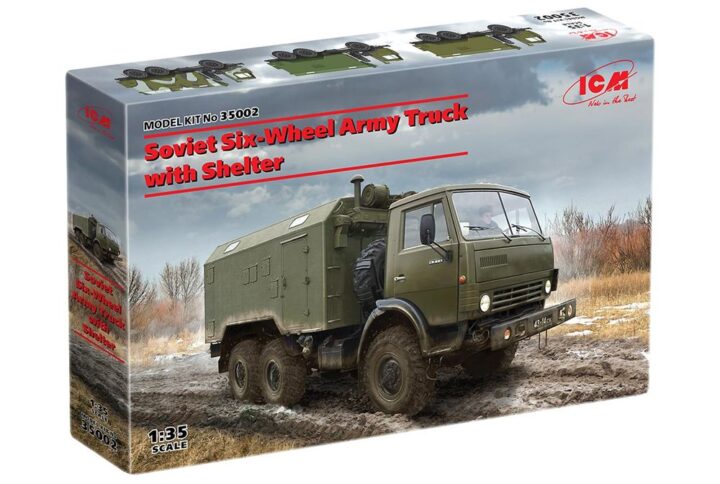 Збірна модель ICM - Радянський 6-колісний армійський автомобіль з закритим кузовом (35002)