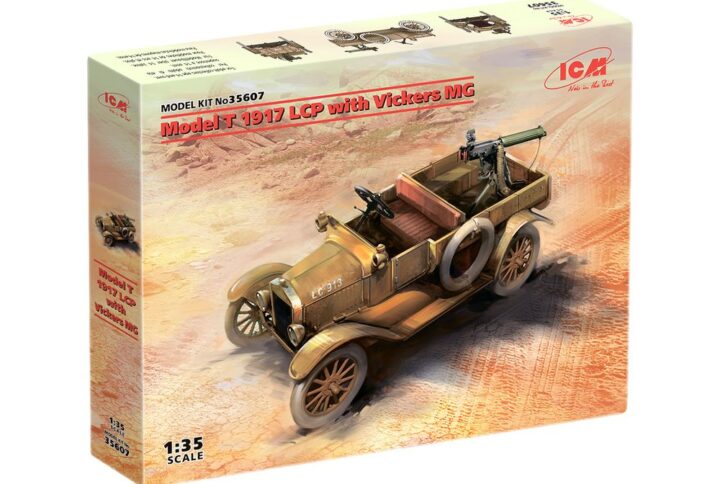 Збірна модель ICM - Model T 1917 LCP з кулеметом Vickers, Автомобіль ANZAC IСВ (35607)