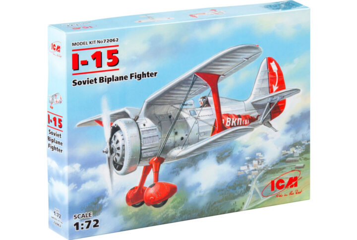 Збірна модель ICM - І-15, радянський винищувач-біплан (72062)