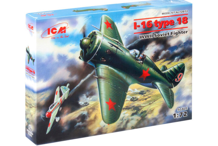 Збірна модель ICM - І-16 тип 18, радянський винищувач 2 Світової війни (72072)