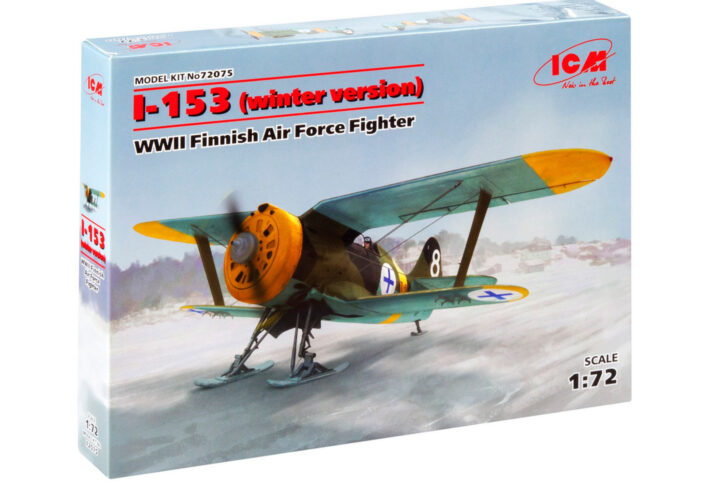 Збірна модель ICM - І-153, Винищувач ВПС Фінляндії 2 Світової Війни (зимова модифікація) (72075)