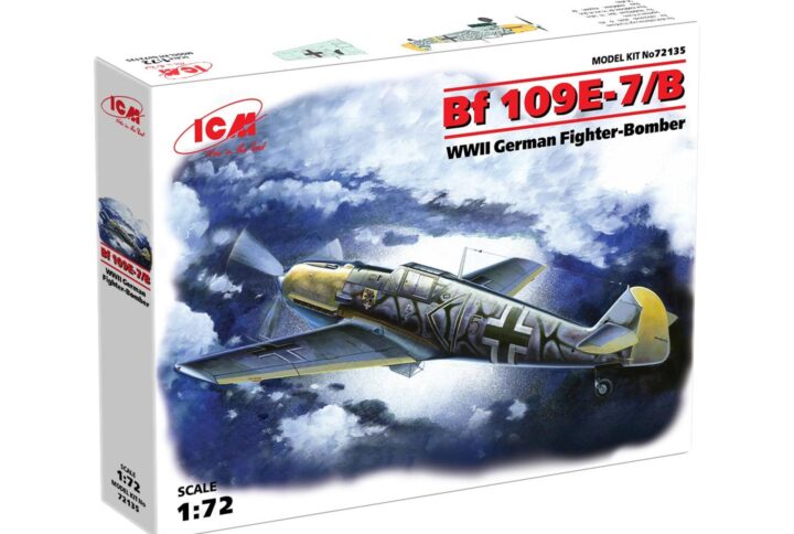 Збірна модель ICM - Месершмит Bf 109E-7/B, німецький винищувач-бомбардувальник 2 Світової війни (72135)