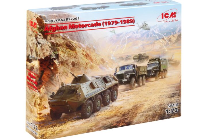 Збірна модель ICM - Афганська автоколона (1979-1989 р) (УРАЛ-375Д, УРАЛ-375А, АТЗ-5-375, БТР-60ПБ) (DS 7201)