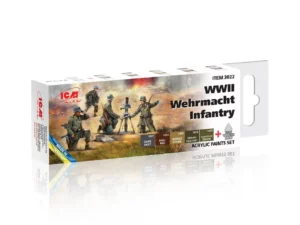Набір акрилових фарб ICM для піхоти Вермахту часів Другої світової війни (3022)