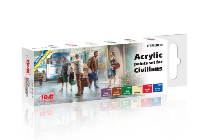 Набір акрилових фарб ICM Цивільні (3030)