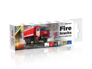 Набір акрилових фарб ICM для пожежних автомобілів (3031)