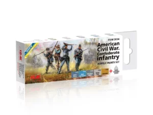 Набір акрилових фарб ICM Піхота Конфедерації Громадянська війна в Америці (3034)