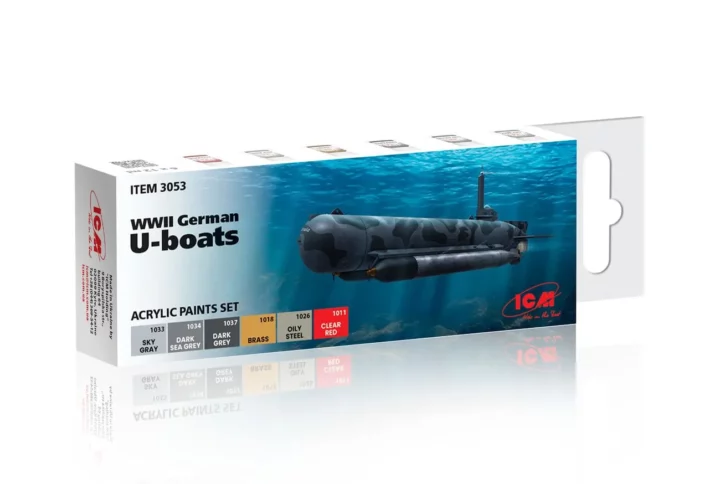 Набір акрилових фарб ICM для німецьких підводних човнів 2СВ (3053)