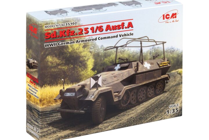 Збірна модель ICM - Sd.Kfz.251/6 Ausf.A, Німецький командирський Військова техніка 2 Світової війни (35102)