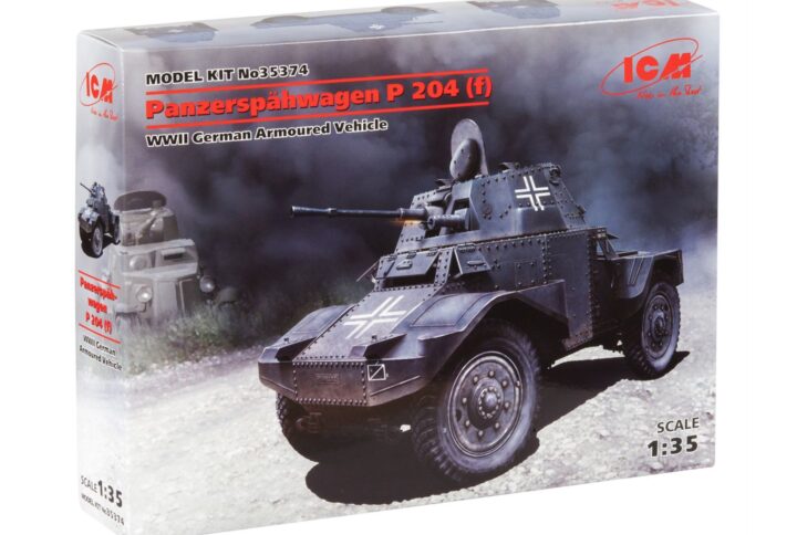 Збірна модель ICM - Panzerspähwagen P 204 (f), Німецький бронеавтомобіль 2 Світової війни (35374)