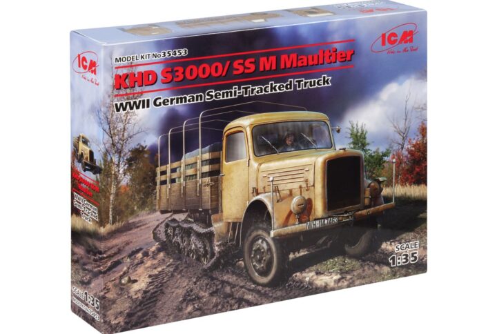 Збірна модель ICM - KHD S3000/SS M Maultier, Німецький напівгусеничний автомобіль 2 Світової Війни (35453)