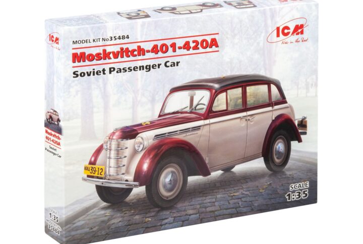 Збірна модель ICM - Москвич-401-420A, Радянський легковий автомобіль (35484)
