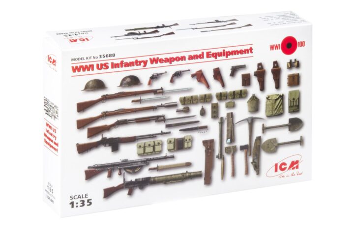 Збірна модель ICM - Військова техніка та обладнання піхоти США 1 Світової війни (35688)