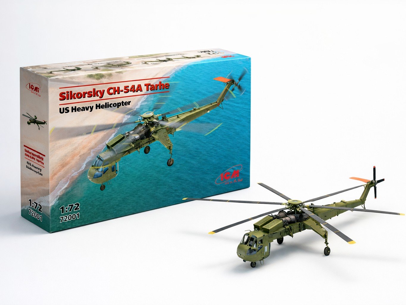 Збірна модель ICM Sikorsky CH-54A Tarhe, важкий гелікоптер США 1:72 (72001)